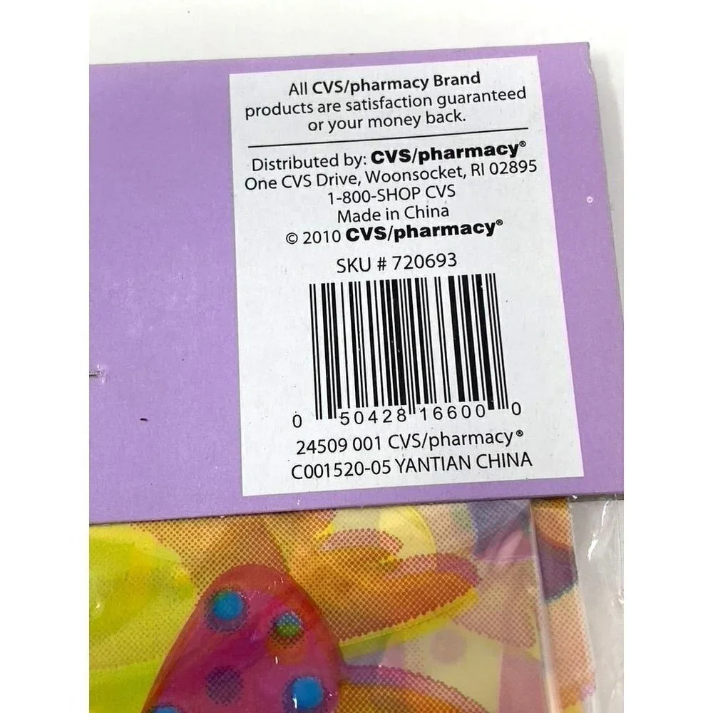 Vintage CVS Easter Basket Plastic Wrap Bags Gift Tags Presents